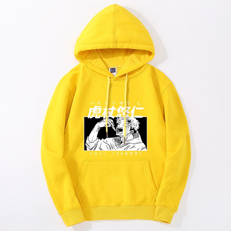 Jujutsu Kaisen Anime Gojo Satoru Graphic Hoodies Vintage Oversized Hooded Hip Hop Long Sleeves Hoodie Men Women Clothes