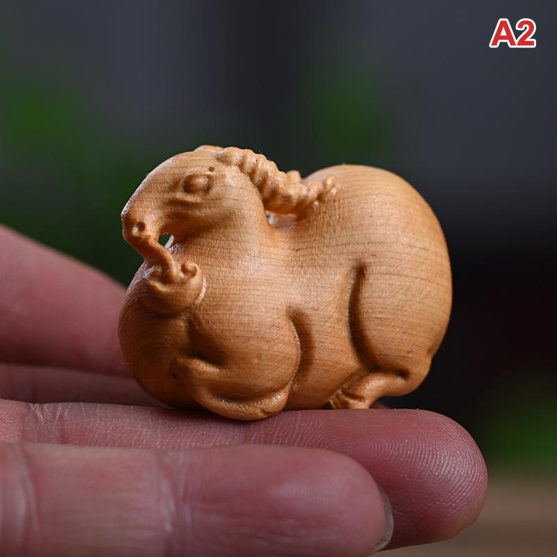 2027 Year of the Sheep Artistic Wooden Figurine for New Year Decorations
