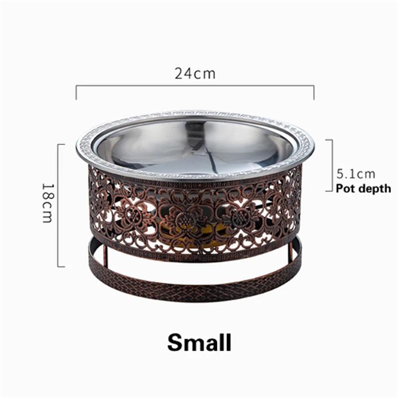 Hotel Dry Pots Solid fuel Stainless steel pot pots and pans Cookware Cooking pot Alcohol heater Commercial small hot pots