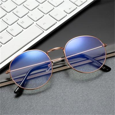 Damen Herren Tragbar Vintage Augenschutz Metallbrille Ultraleichter Rahmen Blaulichtfilter Brille