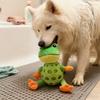 Cartoon Frog Shape Interactive Sound Toy Bite Resistant Pet Squeaky Chew Toy  Home Use