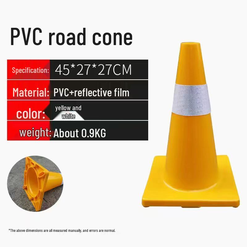 Reflective PVC "No Parking" Traffic Cone - Safety Roadblock & Ice Cream Bucket/Cup Design