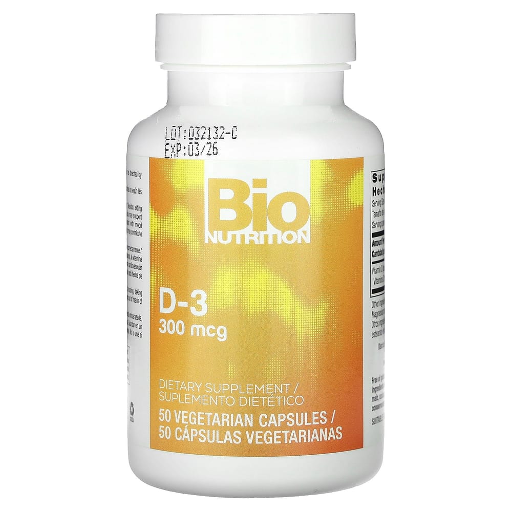 BioNutrition D-3 300mcg Veggie Capsules 50 Tablets