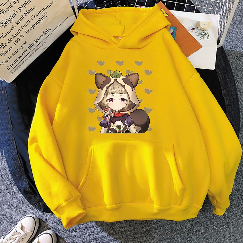 Kawaii Genshin Impact Hanoră Sayu Hanorac grafic Hanorac Wo Unisex Toamnă Iarnă Streetwear Pulover Unisex cu glugă cu mânecă lungă
