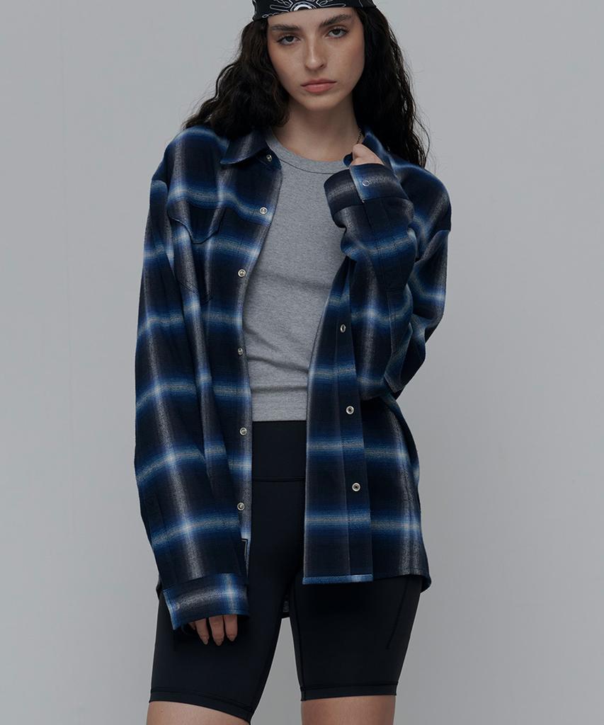 Aenitaimlolig Viola Check Shirt-Blue(W)