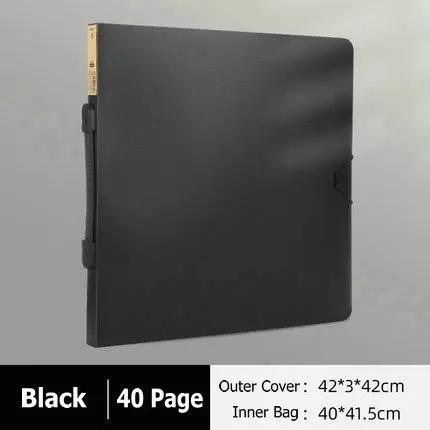 MoeTron Square Folder 50*50cm Drawing Portfolio Booklet Diamond Painting 40*40 Square Portafolio With Plastic Sleeves