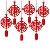6pcs 3D Chinese Snake Year Pendants Red Spring Festival Supplies  Housewarming Mascot