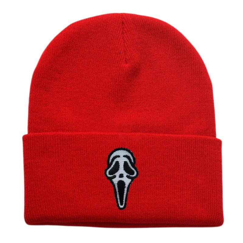 Knitted Hat For Men Women Warm Windproof Acrylic Embroidered Beanie For Winter Outdoor Activities