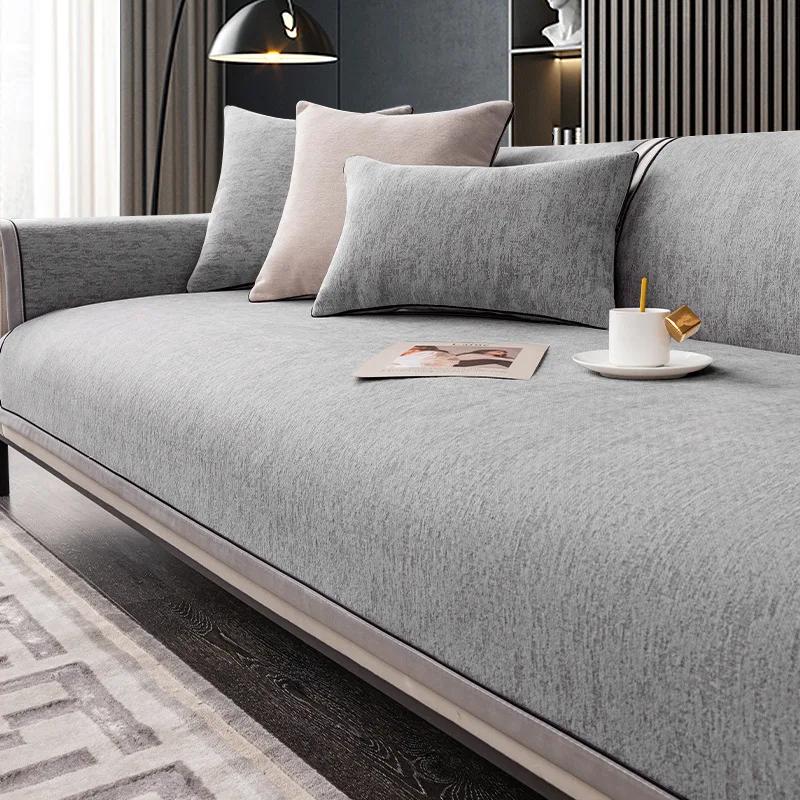 

Диванна подушка з синелі із загорнутим краєм Four Seasons Універсальна антиковзаюча подушка Сучасний високоякісний диванний чохол Спинка Тканина для рушника 50x70cm