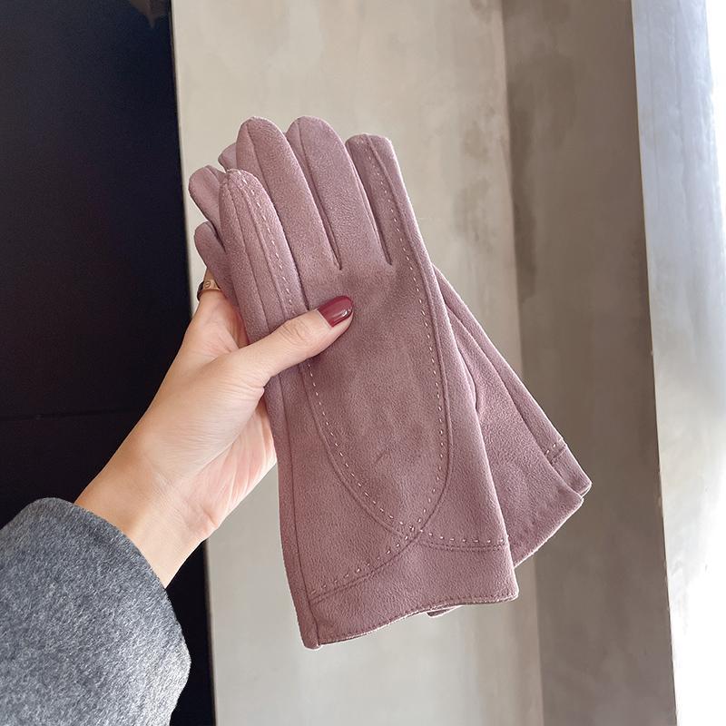 

Перчатки женские осенние эластичные замшевые перчатки для вождения и верховой езды флисовые термоперчатки для сенсорных экранов королевский синий