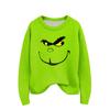Long Sleeve Pullover Sweaters For Women O Neck Casual Cute Printing Knit Oversized Sweater