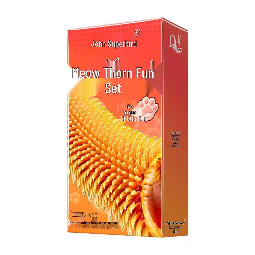 Q-Point Ultra-Thin Ribbed Large Particle Long-Lasting Safety Condoms, Adult Intimate Products.