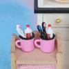 1/12 Dollhouse Simulation Toothpaste Toothbrush Cup Set Dollhouse Mini Bathroom Decoration Dolls House Furniture Accessories