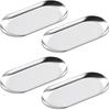 Fogman Cash Tray, Coin Tray, Towel Holder, Tray, Cashier Tray, Change Holder, Set of 4 (Silver)
