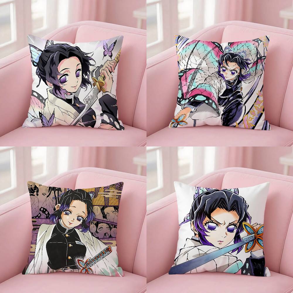 SShinobus KKochous Case Plush Fabric Soft Pillowcase Double Sided Print Cushion Cover Household Gifts
