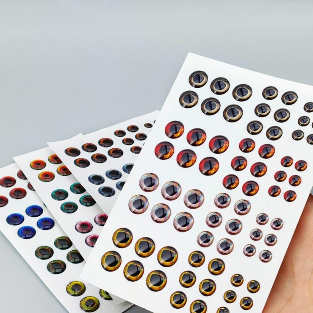 1 Sheets Mixed Color 3D Holographic Fish Eyes 3D Holographic Fly Tying Materials Tackle Repair