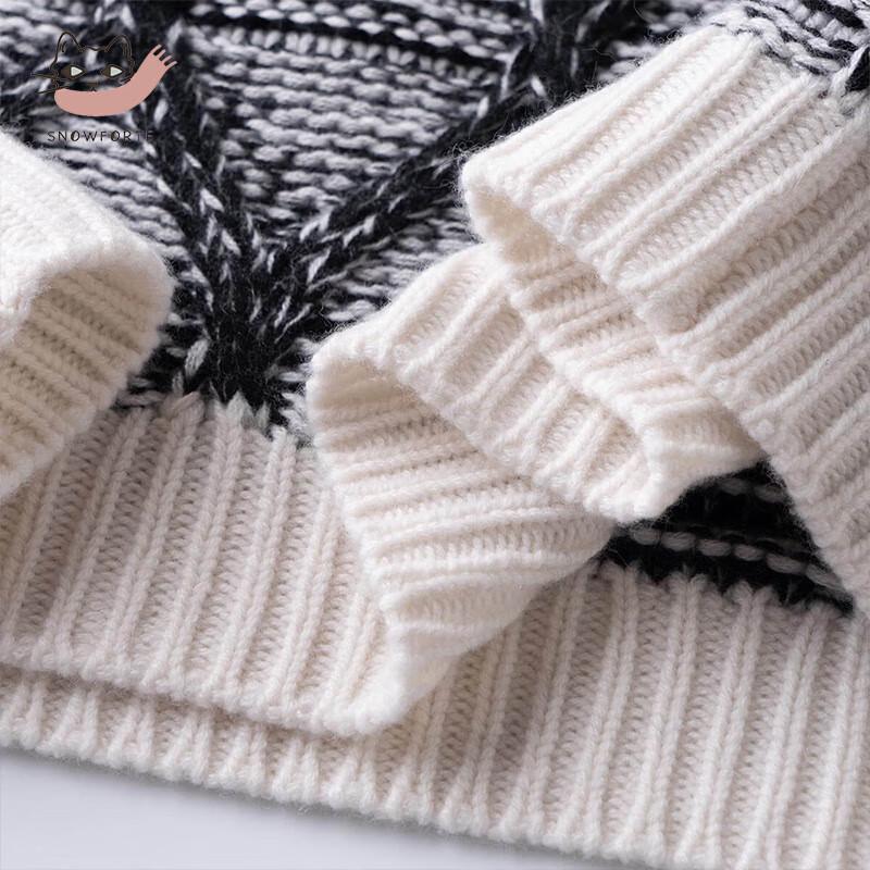 Snoford Women's Argyle Cashmere Blend Sweater