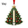 Clear Money Holder Capsule Christmas Cash Gift Ornament, Acrylic Holder, Funny Xmas Tree/Bow/Santa/Bell Shaped Hanging Decoration for Tree,