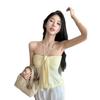 Spice Girls Summer Slim Fit and Thin Beautiful Back Straps Neck Small Vest Sexy Tube Top Pure Desire Wind Halter Top Ins