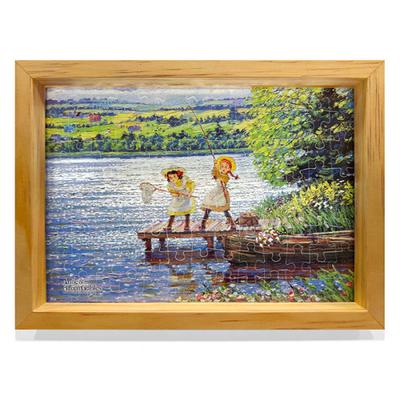 100-piece Jigsaw Puzzle - Green Gables and Fishing Trip (mini. Crystal. Picture Frame), Popular Korean Puzzle