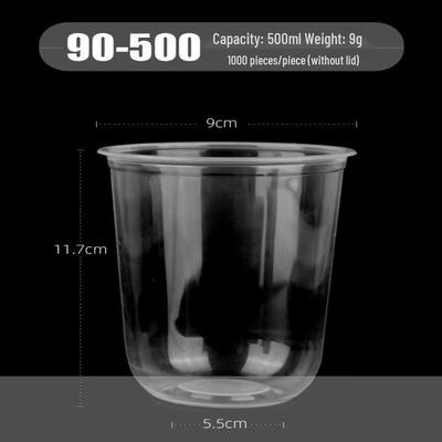 Disposable Sealable Transparent PP U-Shaped Drink Cups