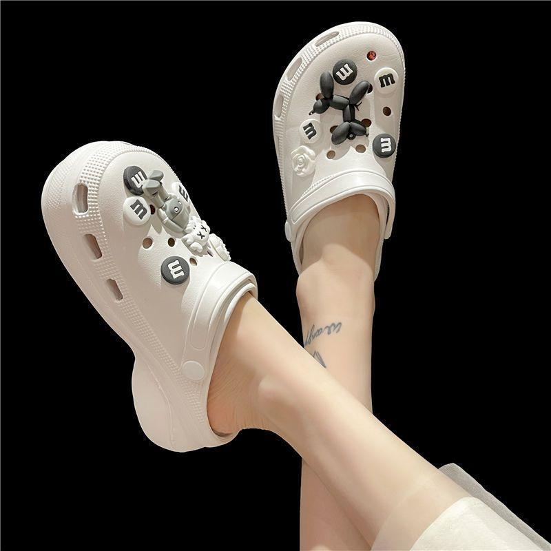 Fashion Slides with Heel Kawaii Cute Platform Shoes Mules Summer 2024 Thick Women's Slippers and Ladies Sandals on Offer I Luxury Trend