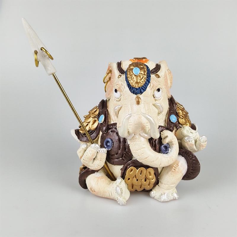 Luxury Handicraft Elephant Ornament - Wealth-Attracting Home Decoration Collectible