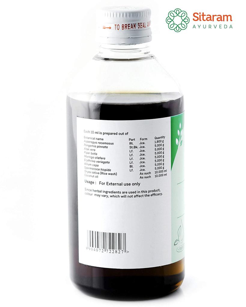 Sitaram Ayurveda Murivenna Oil | Ayurvedic Herbal Oil with Coconut, Aloe Vera & Betel Leaf | Supports Skin Care, Muscle Comfort, Sprain Relief &