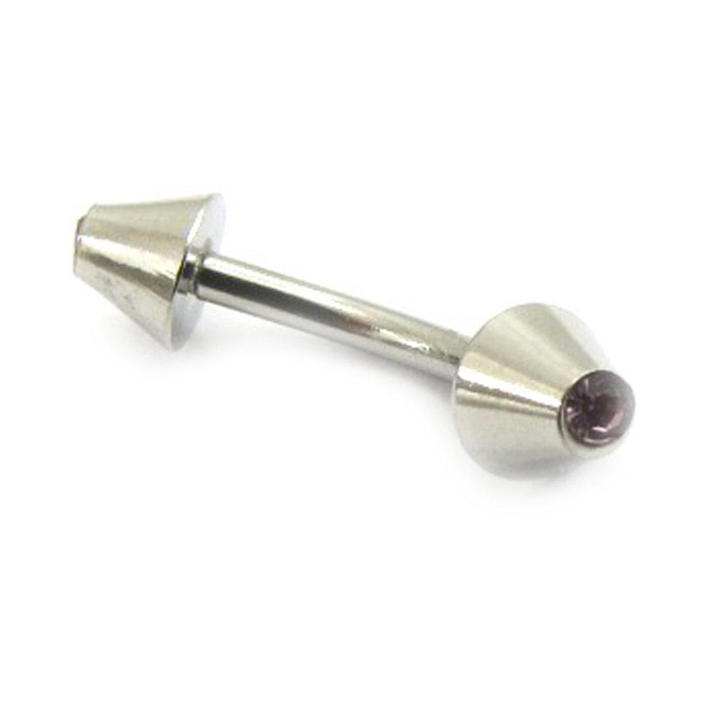 Les Trésors De Lily [E5332] - Piercing do arkádového knoflíku 'Pointes Lux' světle růžový