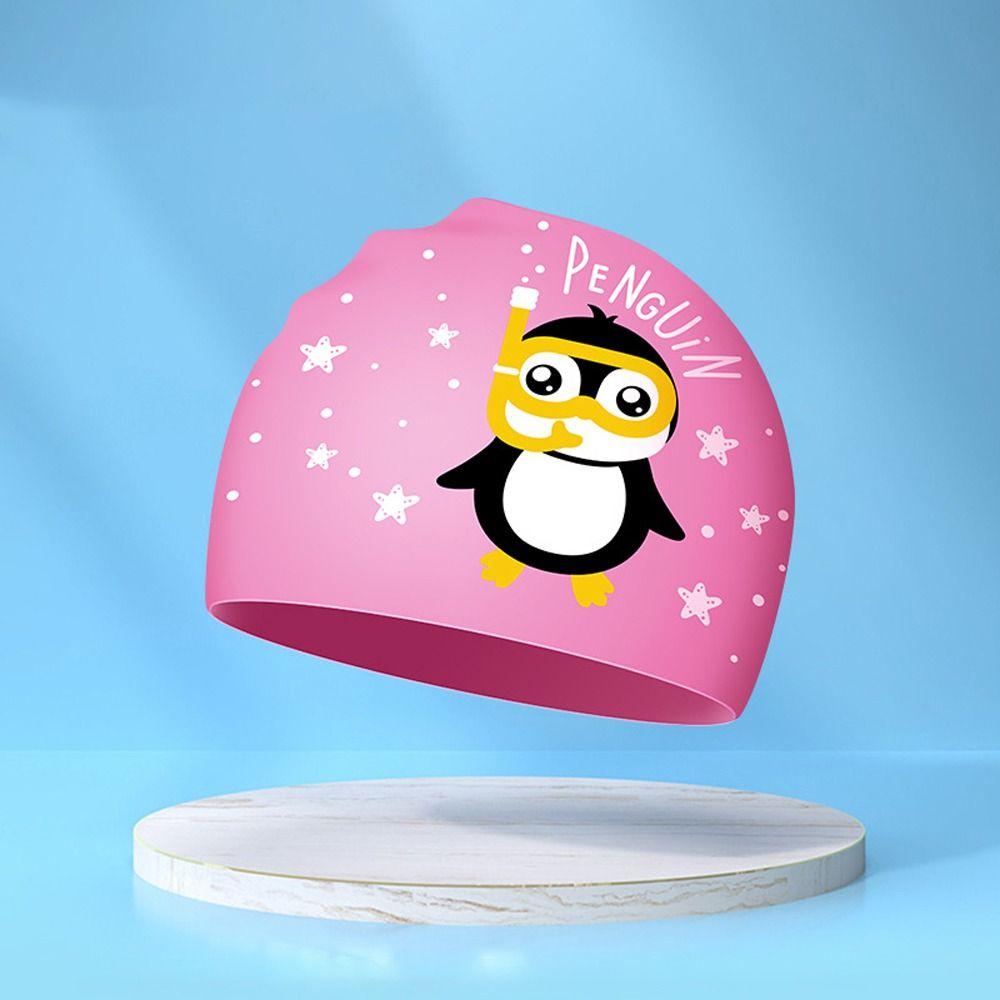 Elastic Kid Swimming Hat Silicone Bathing Hats Cap Water Sport Children Swimming Cap  Summer