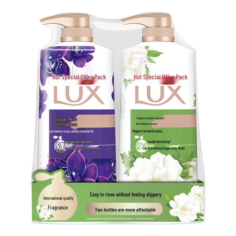 LUX Refreshing Mugwort & Mysterious Lotus Shower Gel Twin Pack