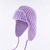 Women S Warm Knit Earflap Hat For Autumn Winter Big Head Circumference Slim Fit