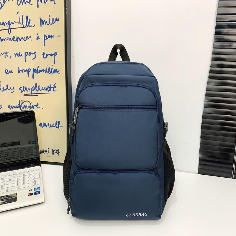 Plecak męski dla ucznia szkoły średniej Torba szkolna o dużej pojemności Plecak podróżny dla kobiet w jednolitym kolorze