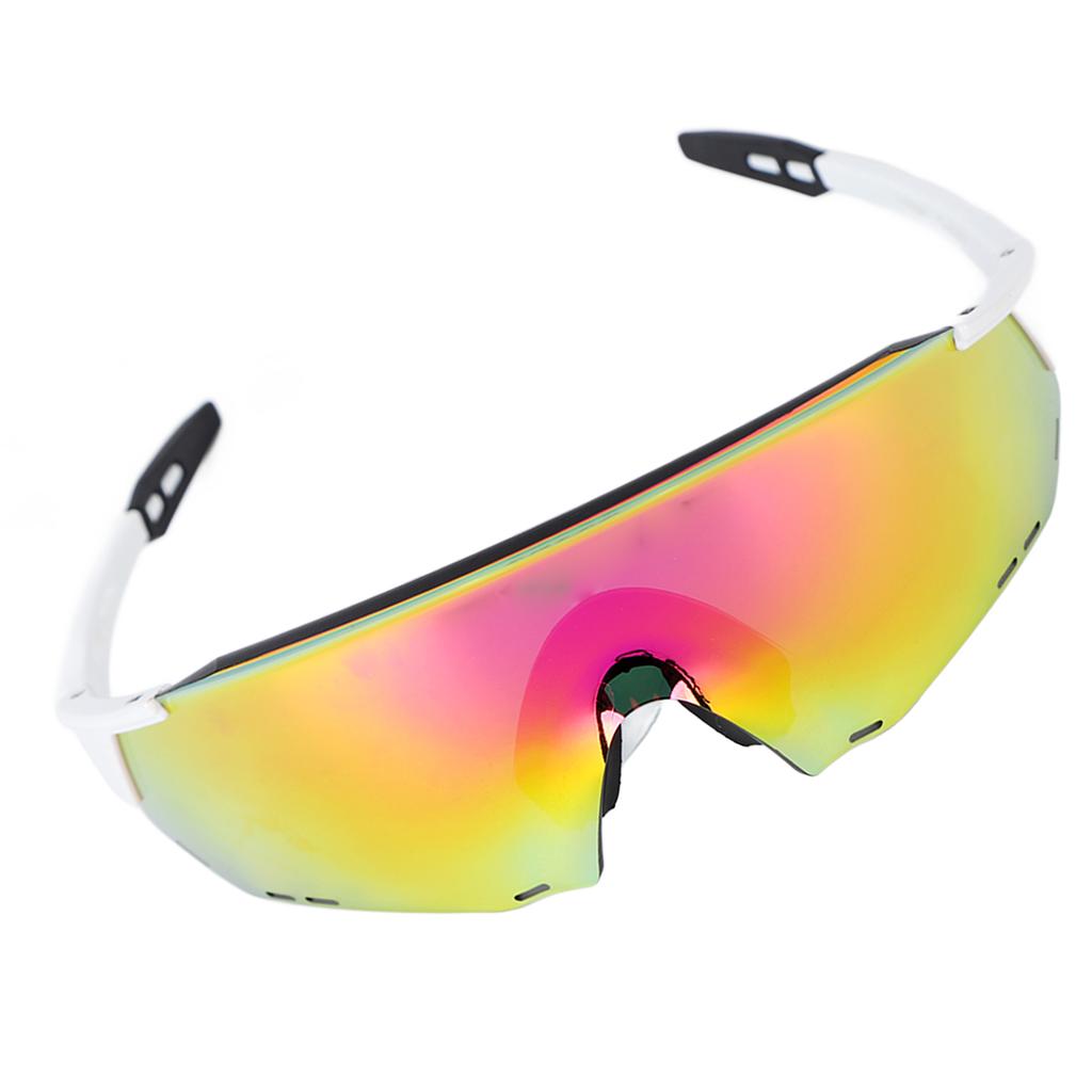 Polarized Photochromic Cycling Glasses Wind Proof Fashion Sports Sunglasses for Men Women White Pink