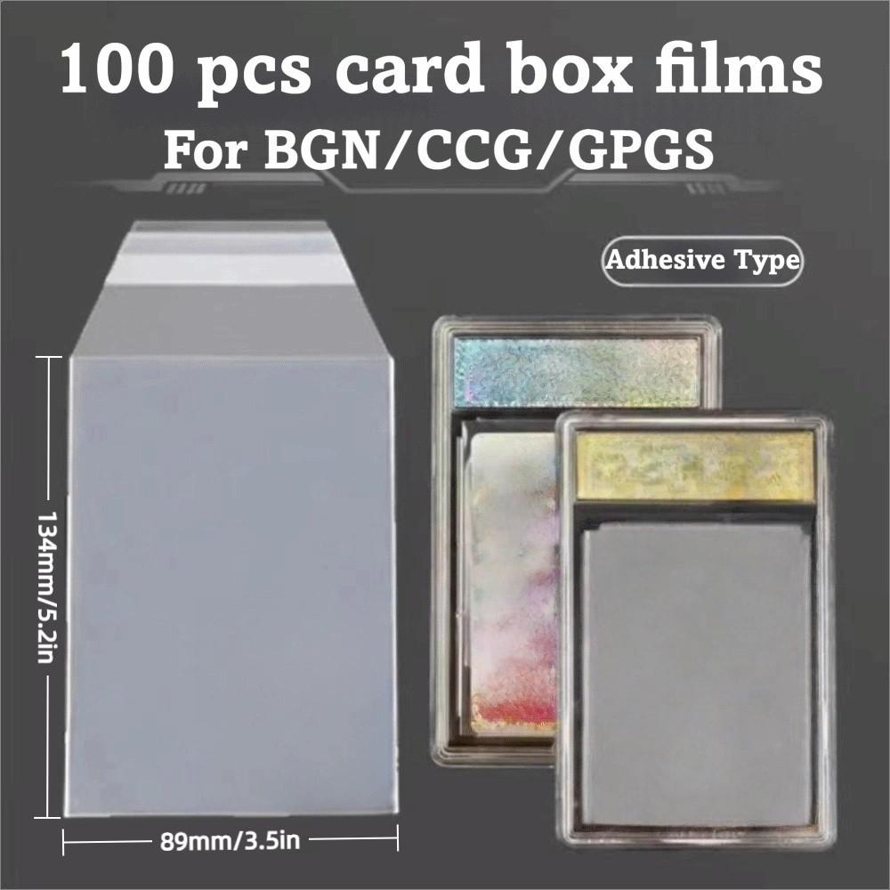 New 100 Sheets Transparent PSA BGS Slab Sleeve Strong Durable PSA BGS Card Brick Film Waterproof Score Card Protective Film