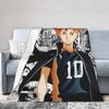 Haikyu!! Shoyo Hinata Blankets Fleece Decoration Anime Manga Portable Super Soft Throw Blankets for Bedding Car Bedding Throws