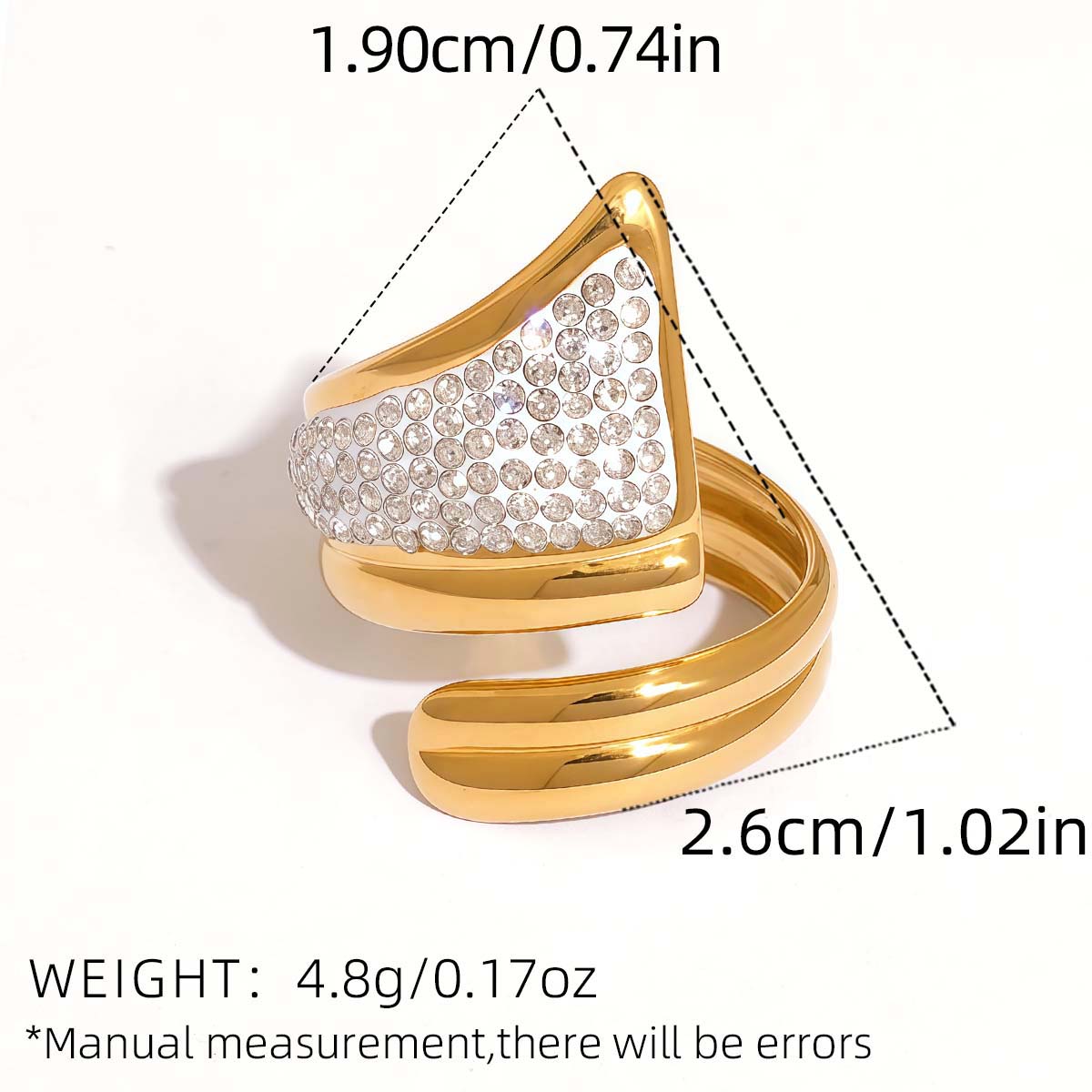 

Statement Stainless Steel Delicate Shiny Cubic Zirconia Ring For Women High Quality 18K Gold PVD Plated Finger Zircon Gift 2026