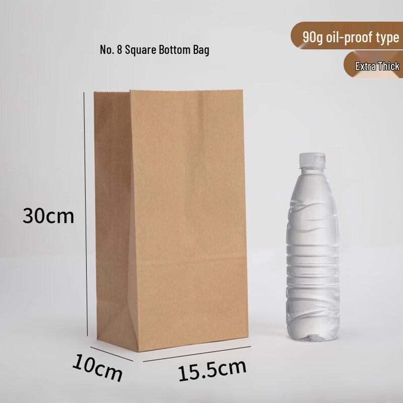 Yi Pan Disposable Kraft Paper Oil-Proof Food Bags