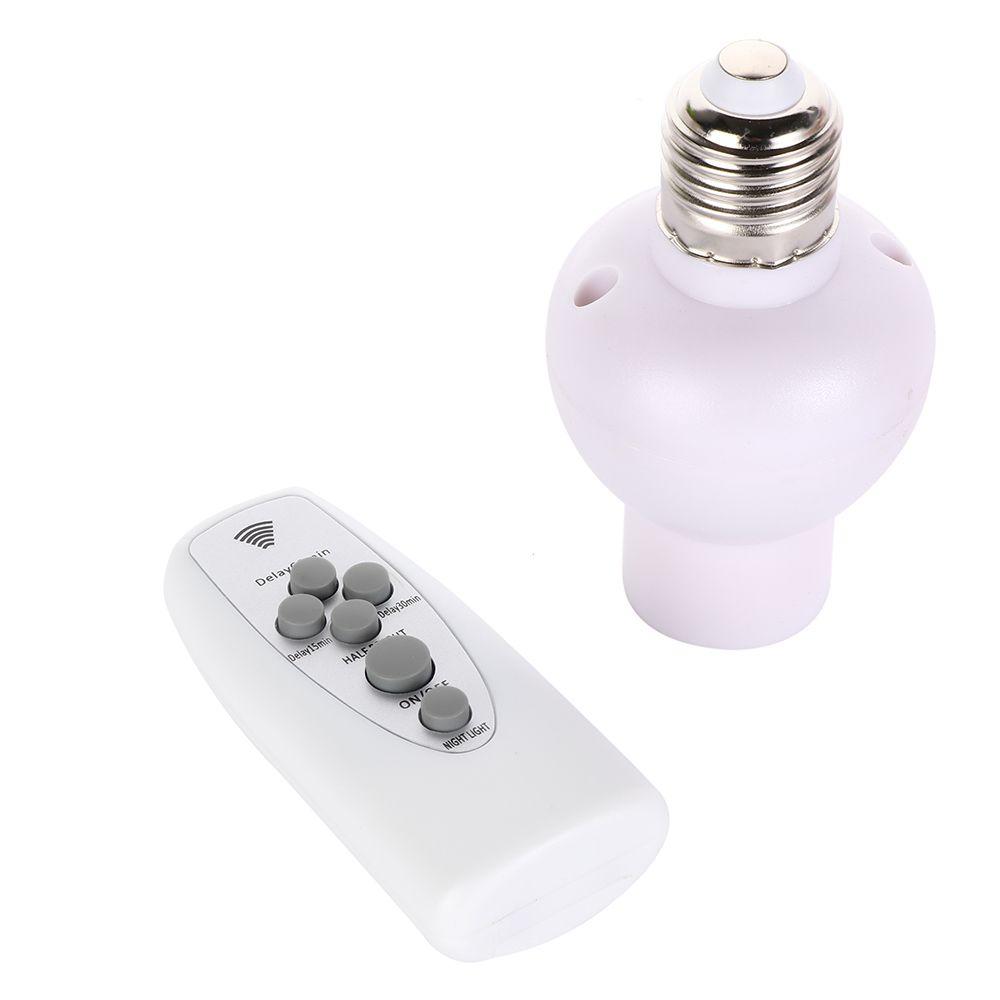 220V LED Bulb Wireless Lamp Bases Remote Control Night Light Accessories Lamp Holder