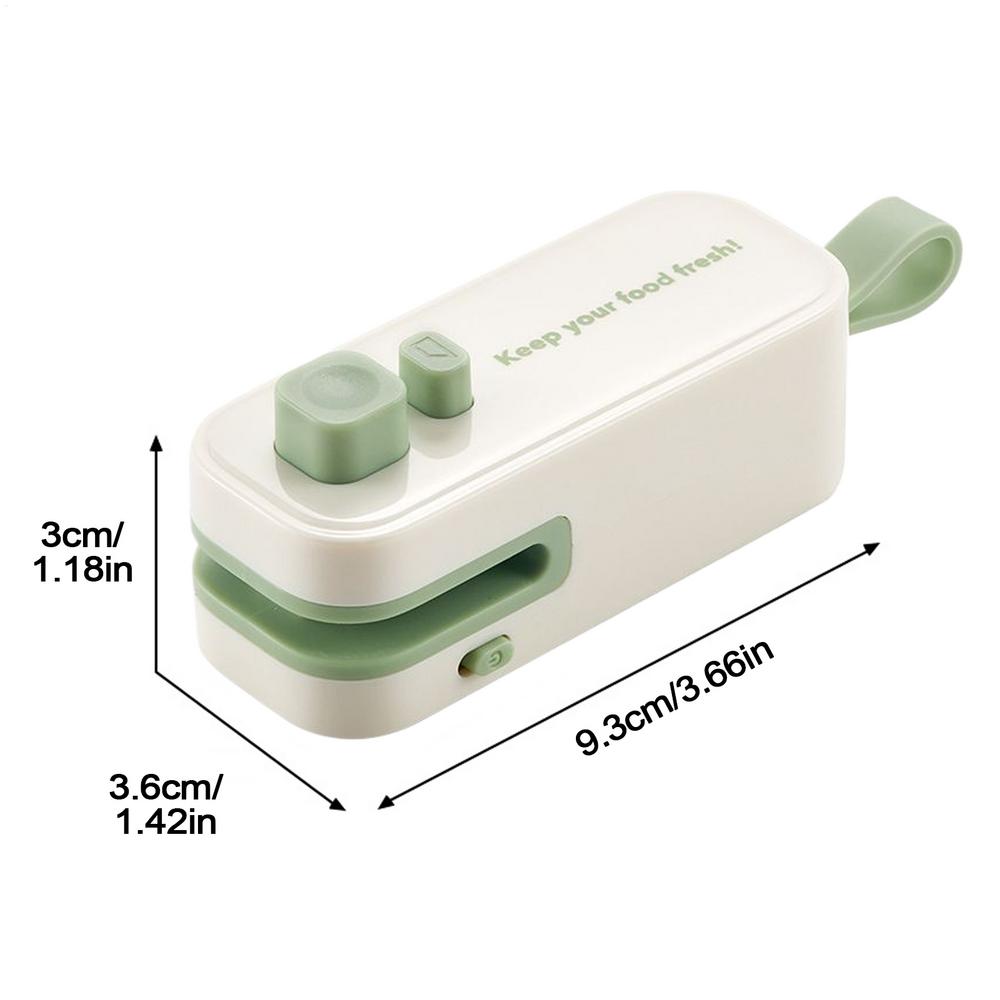 

Mini Bag Sealing Tool Handheld Heat Bag Sealing Machine USB-Rechargeable Freshness Keeping Equipment For Vegetables Potato Chips зелений