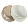 French Hepburn style flower straw hat elegant bucket hat sunshade sun protection beach hat versatile basin hat flat top top top hat