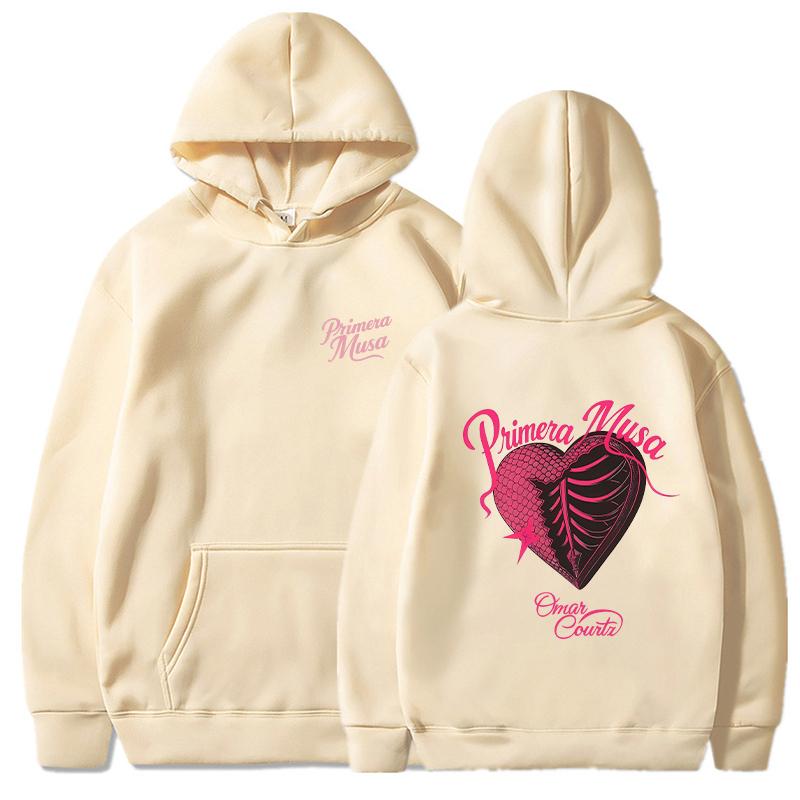 Omar Courtz Hoodies Men Primera Musa Album 2025 Cover Printed Sweatshirts Women Fashion Casual Streetwear Hoody Pullovers