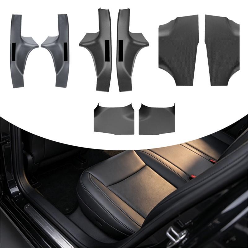 For Tesla Model 3 Highland ABS Car Front Rear Door Sill Protector Threshold Strip Waterproof Anti-kick Guard Panel Accessories Interior Mirrors 6