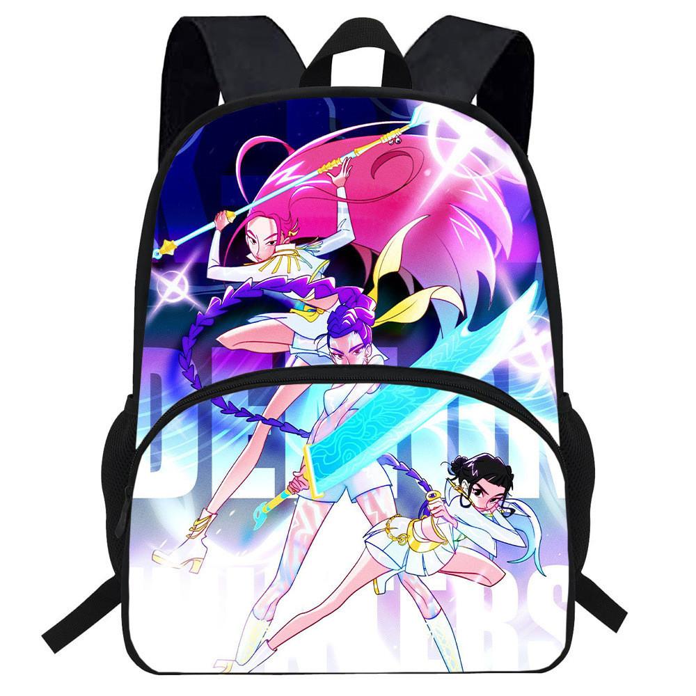 Hunters Demon Kpop Cartoon School Backpack Durable Material Anti Shock Students