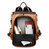 Lightweight PU Unisex Fashion Backpack Simple Vintage Headphone Port Multi Pocket with Adjustable Straps for Work & Travel