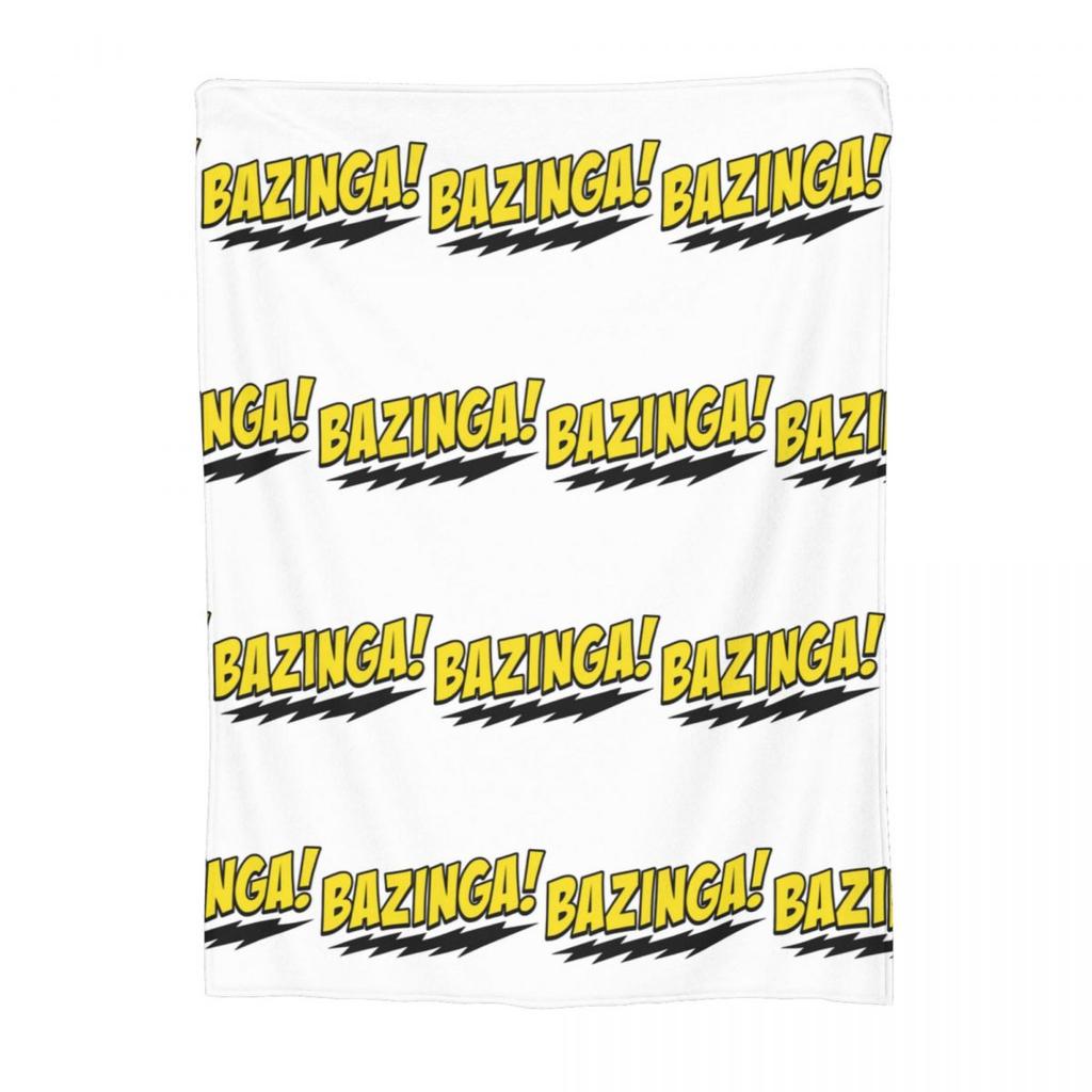 Bazinga The Big Bang Theory Blankets Flannel Sofa Throw Blanket Warm for Home Bedroom Throws Bedspread Quilt