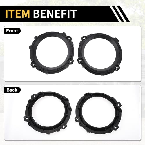 REPAIROCK Compatible with Jeep Wrangler TJ 1997-2007, 1 Pair Headlight Mounting Brackets, Left and Right 7-Inch Round Headlamp Bezels