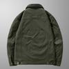 Chaqueta Gruesa Cálida de Forro Polar para Hombre Invierno Moda Casual Cortavientos Hombre Ropa Exterior Otoño Exterior Chaqueta con Cuello de Piel Hombre