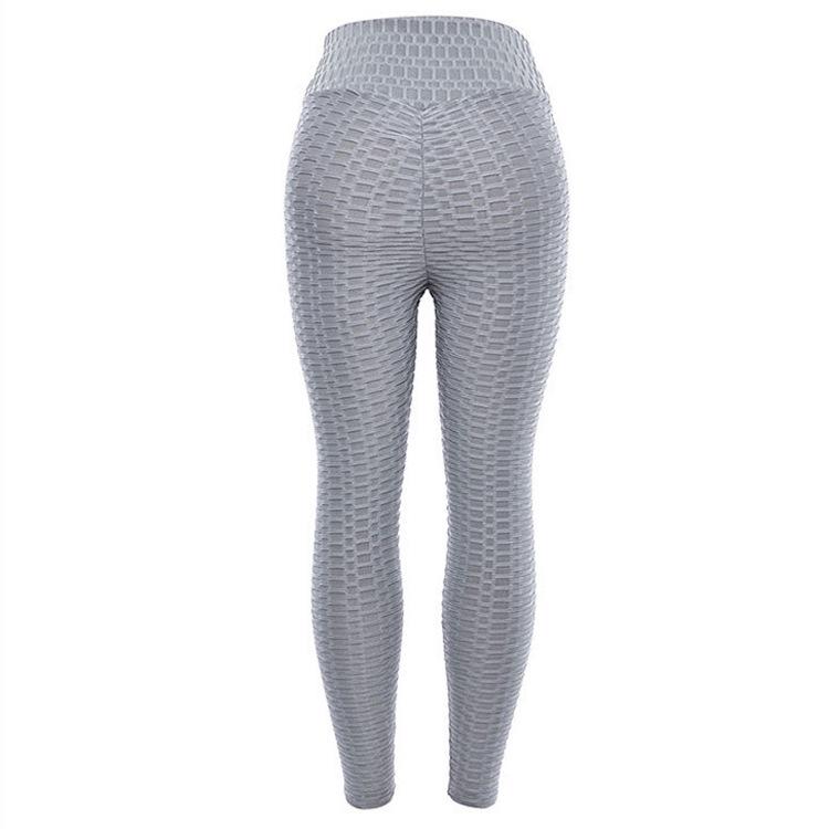 European & American Style Peach Butt Jacquard High Waist Yoga Leggings - Butt Lifting Sports Pants