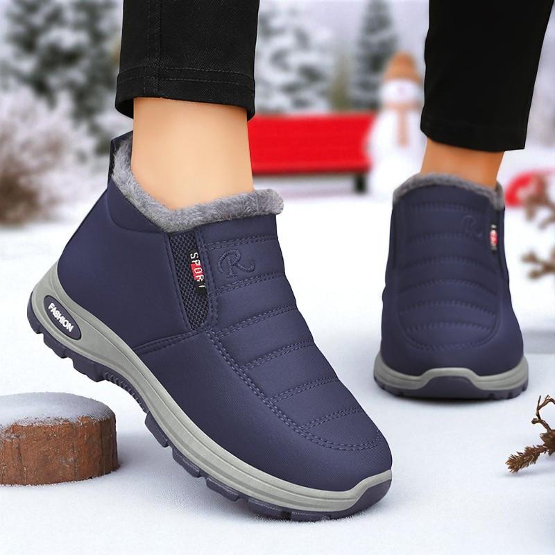 Allseason Thermal Insulated Slip-On Shoes - Non-Slip Sole Winter Boots, Beige, All-Season Indoor/Outdoor Footwear for Men & Women-Easy Slip-On Design
